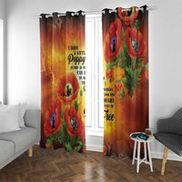 ANZAC Day Red Poppy Window Curtain Honoring The ANZAC Spirit LT05 With Grommets Orange - Polynesian Pride