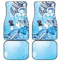 Aotearoa Maori Wahine Car Mats Fantail Bird Blue Gold Marble LT05 - Polynesian Pride