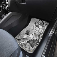 Aotearoa Maori Wahine Car Mats Fantail Bird Black Gold Marble LT05 - Polynesian Pride