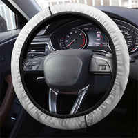 Aotearoa Maori Wahine Steering Wheel Cover Fantail Bird Black Gold Marble LT05 - Polynesian Pride