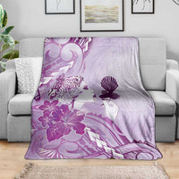 Aotearoa Maori Wahine Blanket Fantail Bird Purple Gold Marble LT05 - Polynesian Pride