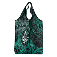 New Zealand Darts Grocery Bag Maori Koru Dartboard Turquoise Flame