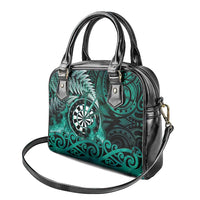 New Zealand Darts Shoulder Handbag Maori Koru Dartboard Turquoise Flame