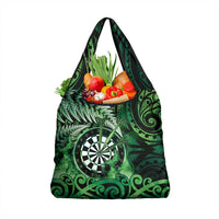 New Zealand Darts Grocery Bag Maori Koru Dartboard Green Flame