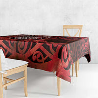 New Zealand Darts Tablecloth Maori Koru Dartboard Red Flame