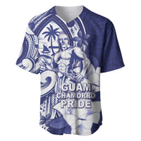 Guam Chief Quipuha Baseball Jersey Polynesian Pattern With Guasali Flowers
