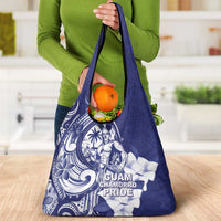 Guam Chief Quipuha Grocery Bag Polynesian Pattern With Guasali Flowers