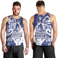 Guam Chief Quipuha Men Tank Top Polynesian Pattern With Guasali Flowers