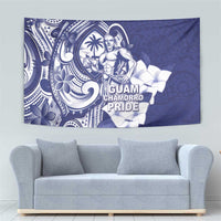Guam Chief Quipuha Tapestry Polynesian Pattern With Guasali Flowers
