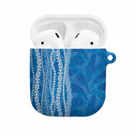 Hawaii Prince Kuhio AirPods Case Blue Hawaiian Lau Maia With Leis LT05 Blue - Polynesian Pride