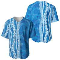 Hawaii Prince Kuhio Baseball Jersey Blue Hawaiian Lau Maia With Leis LT05 - Polynesian Pride