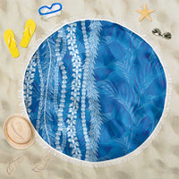 Hawaii Prince Kuhio Beach Blanket Blue Hawaiian Lau Maia With Leis LT05 One Size 150cm Blue - Polynesian Pride