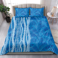 Hawaii Prince Kuhio Bedding Set Blue Hawaiian Lau Maia With Leis LT05 - Polynesian Pride