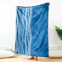 Hawaii Prince Kuhio Blanket Blue Hawaiian Lau Maia With Leis LT05 - Polynesian Pride
