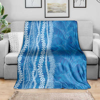 Hawaii Prince Kuhio Blanket Blue Hawaiian Lau Maia With Leis LT05 - Polynesian Pride