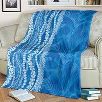 Hawaii Prince Kuhio Blanket Blue Hawaiian Lau Maia With Leis LT05 - Polynesian Pride