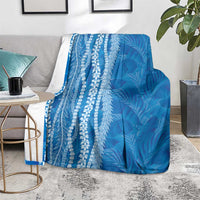 Hawaii Prince Kuhio Blanket Blue Hawaiian Lau Maia With Leis LT05 - Polynesian Pride