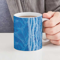 Hawaii Prince Kuhio Ceramic Mug Blue Hawaiian Lau Maia With Leis LT05 - Polynesian Pride