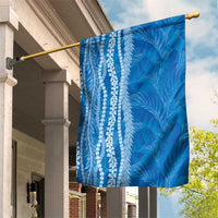 Hawaii Prince Kuhio Garden Flag Blue Hawaiian Lau Maia With Leis LT05 House Flag Blue - Polynesian Pride