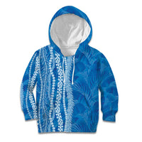 Hawaii Prince Kuhio Kid Hoodie Blue Hawaiian Lau Maia With Leis LT05 Hoodie Blue - Polynesian Pride