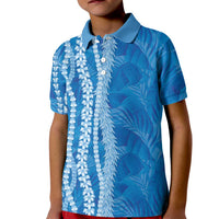 Hawaii Prince Kuhio Kid Polo Shirt Blue Hawaiian Lau Maia With Leis LT05 Kid Blue - Polynesian Pride