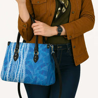 Hawaii Prince Kuhio Leather Bag Blue Hawaiian Lau Maia With Leis LT05 - Polynesian Pride