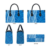 Hawaii Prince Kuhio Leather Bag Blue Hawaiian Lau Maia With Leis LT05 - Polynesian Pride