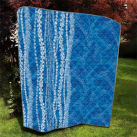Hawaii Prince Kuhio Quilt Blue Hawaiian Lau Maia With Leis LT05 - Polynesian Pride