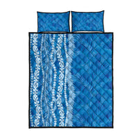Hawaii Prince Kuhio Quilt Bed Set Blue Hawaiian Lau Maia With Leis LT05 - Polynesian Pride