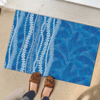 Hawaii Prince Kuhio Rubber Doormat Blue Hawaiian Lau Maia With Leis LT05 - Polynesian Pride
