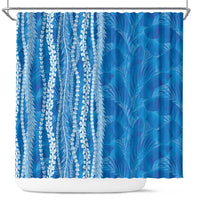 Hawaii Prince Kuhio Shower Curtain Blue Hawaiian Lau Maia With Leis LT05 Blue - Polynesian Pride