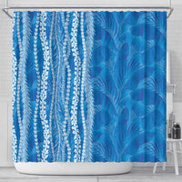 Hawaii Prince Kuhio Shower Curtain Blue Hawaiian Lau Maia With Leis LT05 - Polynesian Pride