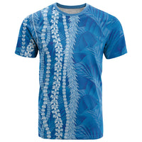 Hawaii Prince Kuhio T Shirt Blue Hawaiian Lau Maia With Leis LT05 Blue - Polynesian Pride