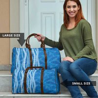 Hawaii Prince Kuhio Travel Bag Blue Hawaiian Lau Maia With Leis LT05 - Polynesian Pride