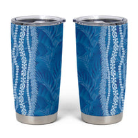 Hawaii Prince Kuhio Tumbler Cup Blue Hawaiian Lau Maia With Leis LT05 Blue - Polynesian Pride