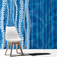 Hawaii Prince Kuhio Window Curtain Blue Hawaiian Lau Maia With Leis LT05 - Polynesian Pride