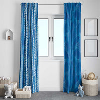 Hawaii Prince Kuhio Window Curtain Blue Hawaiian Lau Maia With Leis LT05 - Polynesian Pride