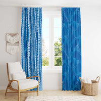 Hawaii Prince Kuhio Window Curtain Blue Hawaiian Lau Maia With Leis LT05 - Polynesian Pride