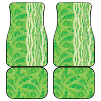 Hawaii Prince Kuhio Car Mats Lime Green Hawaiian Lau Maia With Leis LT05 - Polynesian Pride
