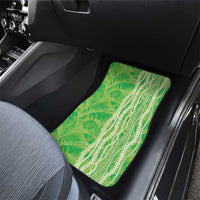 Hawaii Prince Kuhio Car Mats Lime Green Hawaiian Lau Maia With Leis LT05 - Polynesian Pride