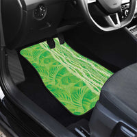 Hawaii Prince Kuhio Car Mats Lime Green Hawaiian Lau Maia With Leis LT05 - Polynesian Pride