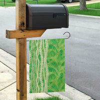 Hawaii Prince Kuhio Garden Flag Lime Green Hawaiian Lau Maia With Leis LT05 - Polynesian Pride