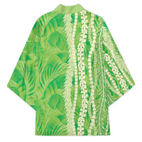 Hawaii Prince Kuhio Kimono Lime Green Hawaiian Lau Maia With Leis LT05 - Polynesian Pride