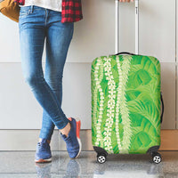 Hawaii Prince Kuhio Luggage Cover Lime Green Hawaiian Lau Maia With Leis LT05 - Polynesian Pride