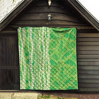 Hawaii Prince Kuhio Quilt Lime Green Hawaiian Lau Maia With Leis LT05 - Polynesian Pride