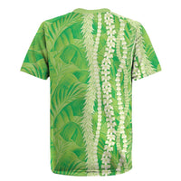 Hawaii Prince Kuhio Rugby Jersey Lime Green Hawaiian Lau Maia With Leis LT05 - Polynesian Pride