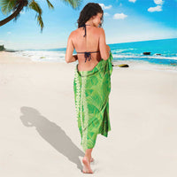 Hawaii Prince Kuhio Sarong Lime Green Hawaiian Lau Maia With Leis LT05 - Polynesian Pride