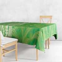 Hawaii Prince Kuhio Tablecloth Lime Green Hawaiian Lau Maia With Leis LT05 - Polynesian Pride
