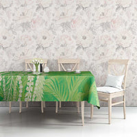 Hawaii Prince Kuhio Tablecloth Lime Green Hawaiian Lau Maia With Leis LT05 - Polynesian Pride
