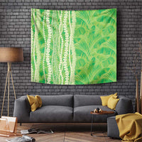 Hawaii Prince Kuhio Tapestry Lime Green Hawaiian Lau Maia With Leis LT05 Green - Polynesian Pride